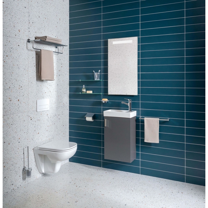 JIKA H45J5111753011 - Badkamerkast met wastafel PETIT 58,5x38,6 cm grijs