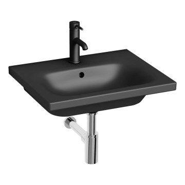 JIKA H8127127161041 - Hangend wastafel MIO 55x45 cm keramiek/mat zwart