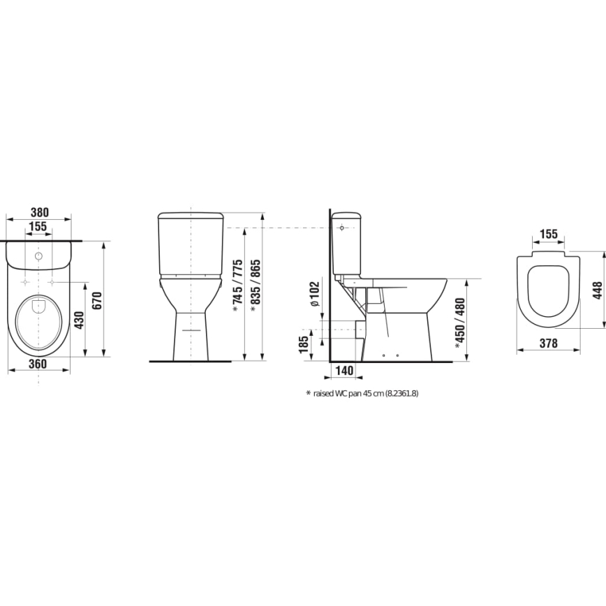 JIKA H8236160000001 - WC-pot DEEP keramiek/wit