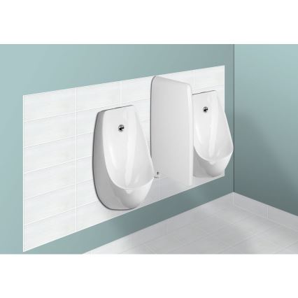 JIKA H8411010004871 - Urinoir met sensor DOMINO 24V achterste inlaat, achterste afvoer keramiek/wit