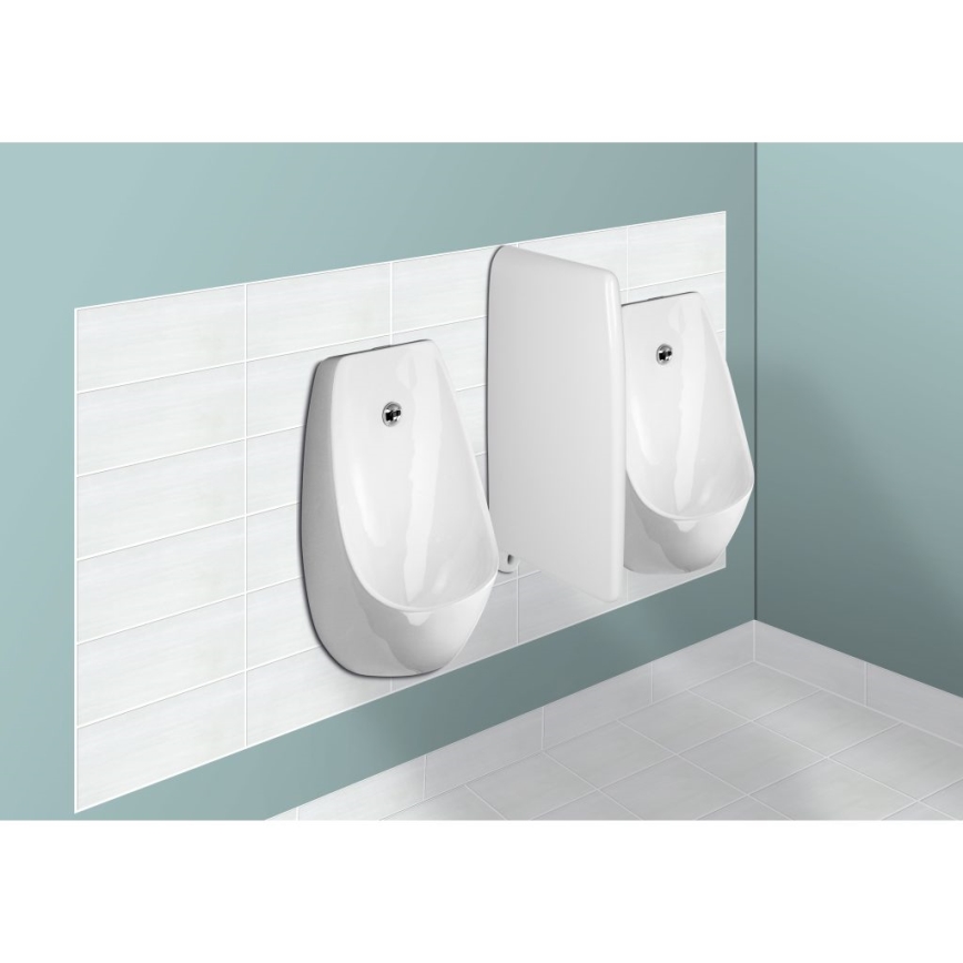 JIKA H8411010004871 - Urinoir met sensor DOMINO 24V achterste inlaat, achterste afvoer keramiek/wit