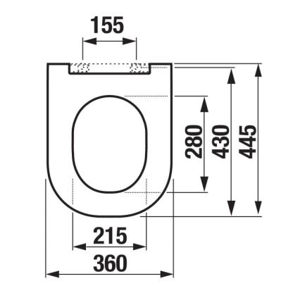 JIKA H8917150000631 - Wc-bril MIO duroplast/wit