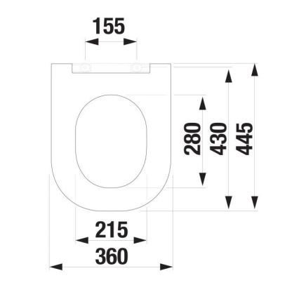 JIKA H8917167160631 - Wc-bril SoftClose MIO duroplast/mat zwart