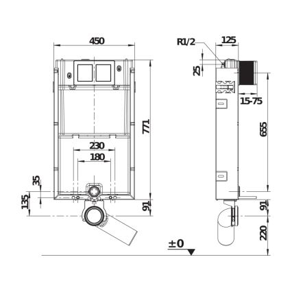 JIKA H8956510000001 - Inbouwmodule voor wandcloset