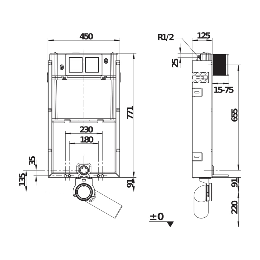 JIKA H8956510000001 - Inbouwmodule voor wandcloset