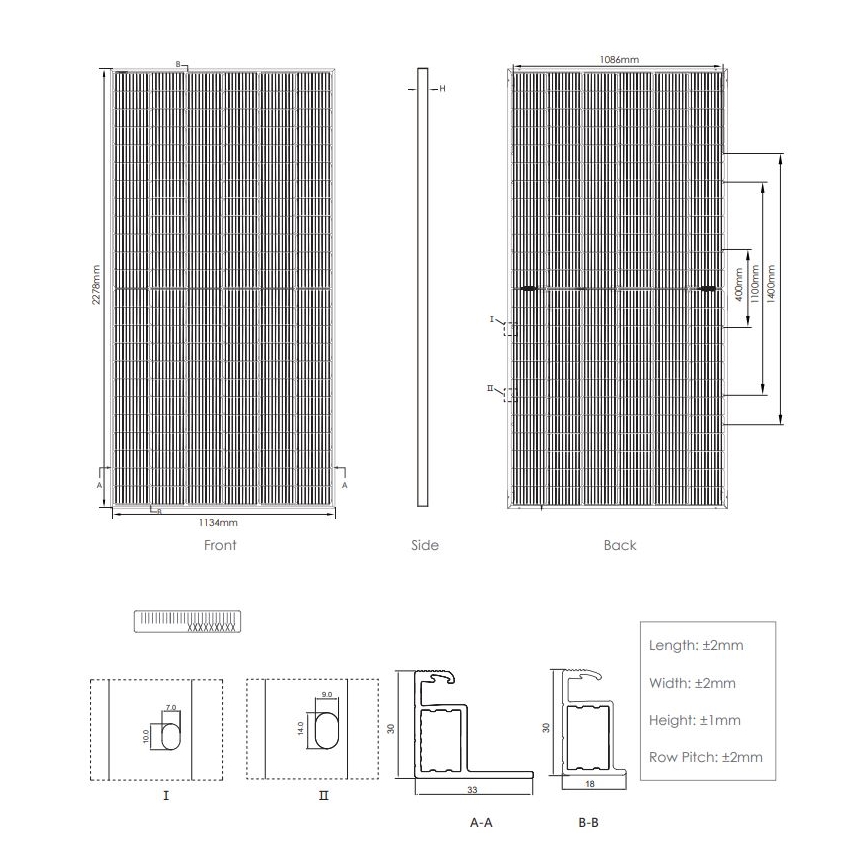 Fotovoltaïsch zonnepaneel JINKO 530Wp IP68 Half Cut bifaciaal - pallet van 31 stuks