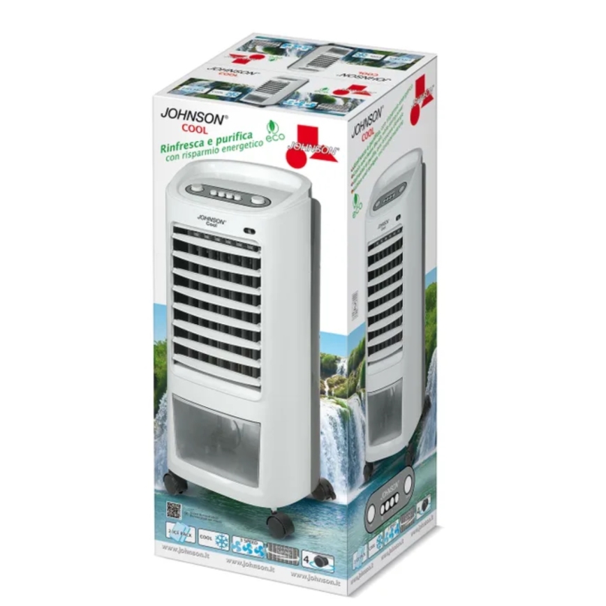 JOHNSON - Draagbare luchtkoeler COOL 65W/230V wit/grijs