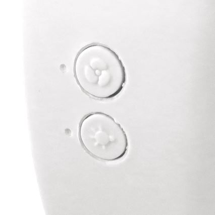 JOHNSON - RGB-LED oplaadbare tafelventilator MULTICOLOR LED/5W/3,7V 1200 mAh Ø 14 cm wit