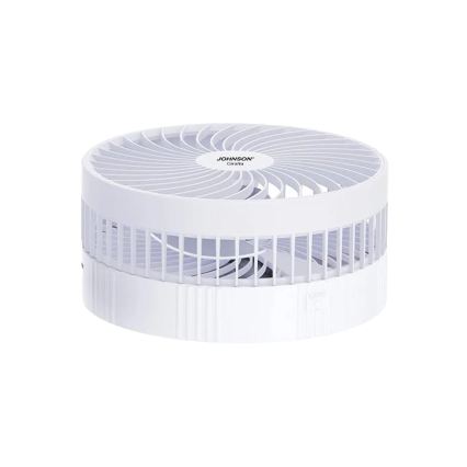 JOHNSON - Oplaadbare tafelventilator GIRAFFA 5W/3,7V 1200 mAh Ø 20 cm wit