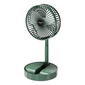 JOHNSON - Oplaadbare tafelventilator TORTUGA 5W/3,7V 1200 mAh Ø 16,5 cm groen