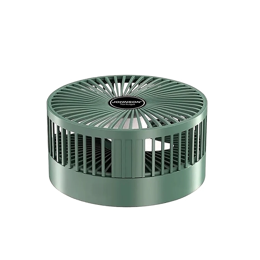 JOHNSON - Oplaadbare tafelventilator TORTUGA 5W/3,7V 1200 mAh Ø 16,5 cm groen