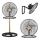 JOHNSON - Staande ventilator 3-in-1 WOOD 80W/230V Ø 50 cm zwart/beige