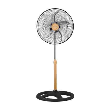 JOHNSON - Staande ventilator 3-in-1 WOOD 80W/230V Ø 50 cm zwart/beige