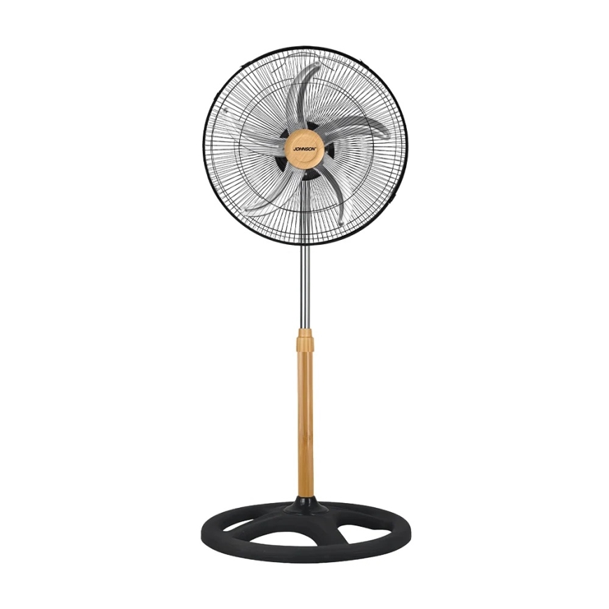 JOHNSON - Staande ventilator 3-in-1 WOOD 80W/230V Ø 50 cm zwart/beige