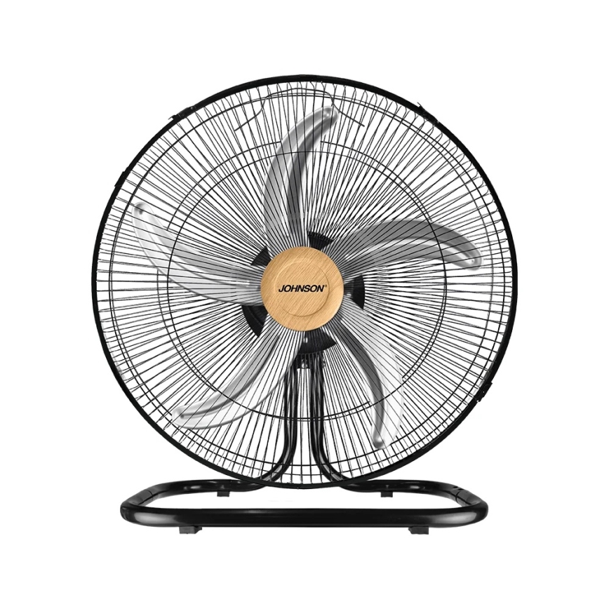 JOHNSON - Staande ventilator 3-in-1 WOOD 80W/230V Ø 50 cm zwart/beige