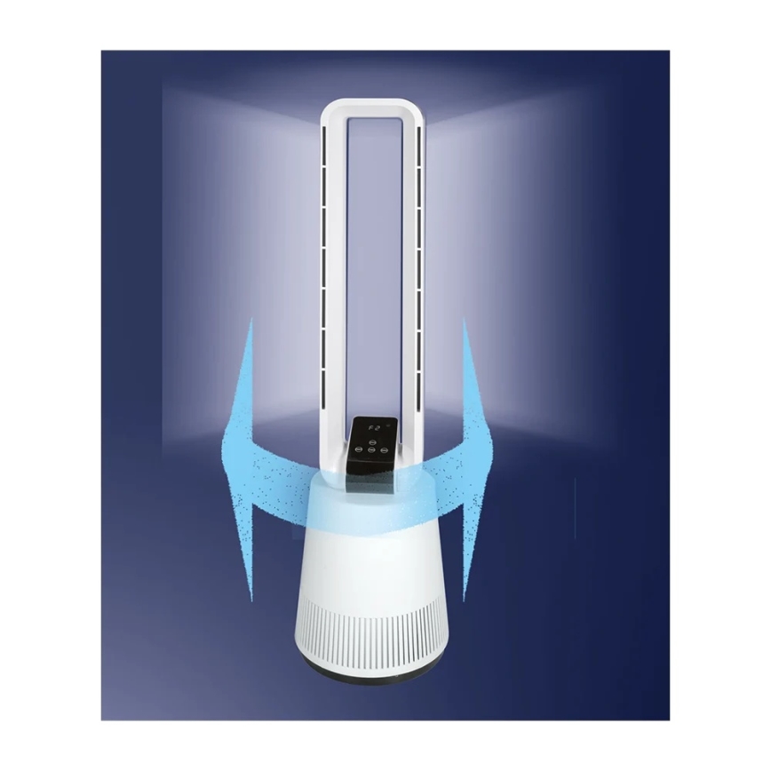 JOHNSON - Ventilator met luchtreiniger en HEPA-filter ARIA PURA 90W/230V wit + afstandsbediening