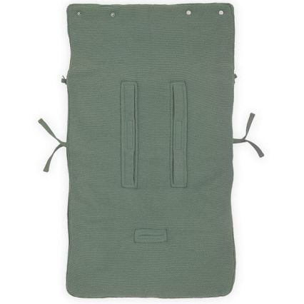 Jollein - Zak voor autostoeltje fleece BASIC KNIT 42x82 cm Ash Green