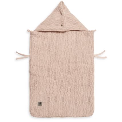 Jollein - Zak voor autostoeltje fleece RIVER KNIT 42x82 cm Pale Pink