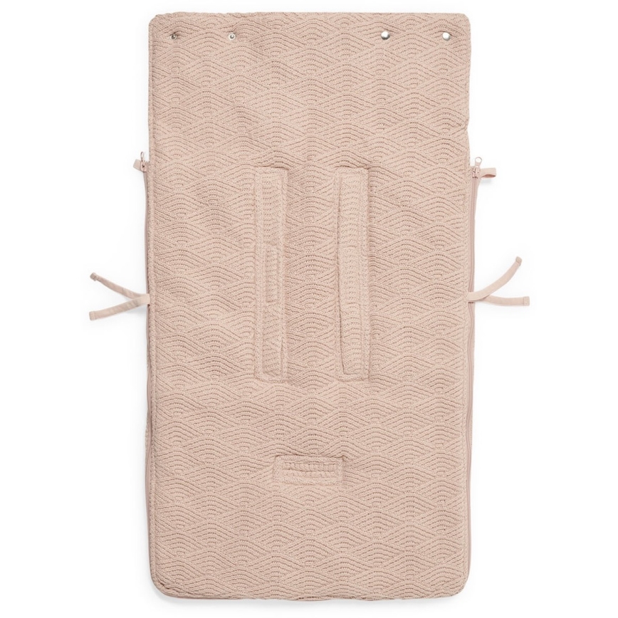 Jollein - Zak voor autostoeltje fleece RIVER KNIT 42x82 cm Pale Pink