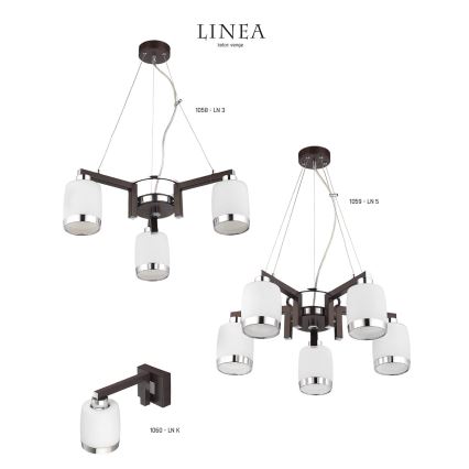 Jupiter 1058 LN3 - Hanglamp met vaste pendel LINEA 3xE27/60W/230V