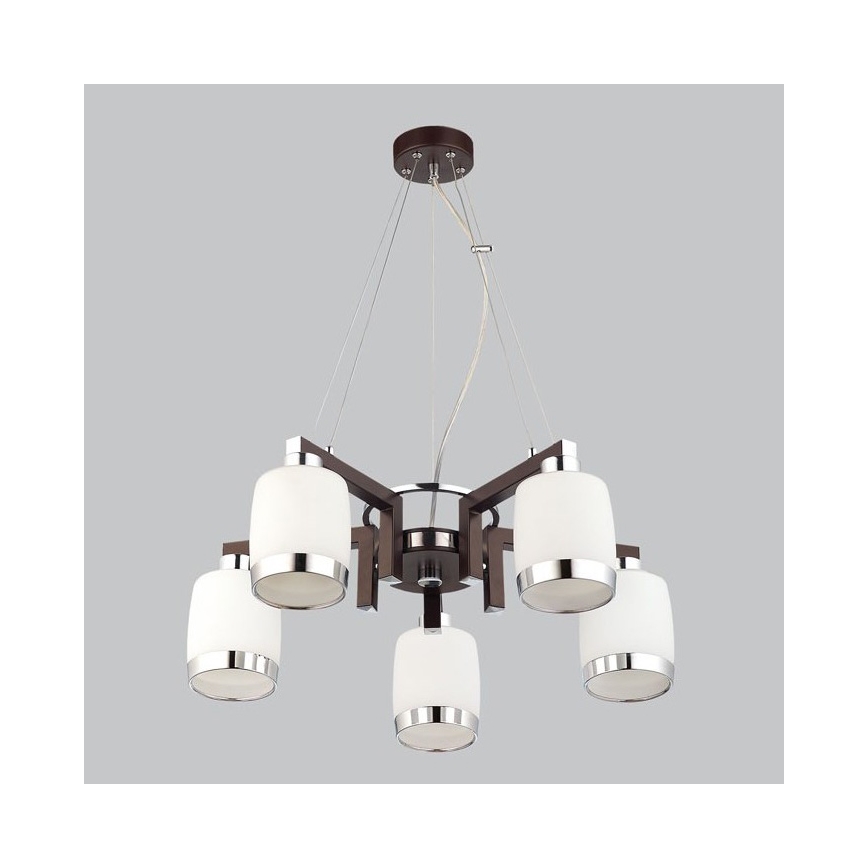 Jupiter 1059 - LN5 - Hanglamp met vaste pendel LINEA 5xE27/60W/230V