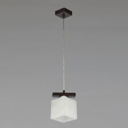 Jupiter 1096 - PO1 - Hanglamp met vaste pendel POLA 1xE27/60W/230V wenge