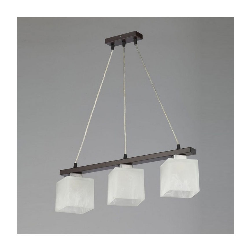 Jupiter 1097 - PO 3 - Hanglamp POLA 3xE27/60W/230V wenge