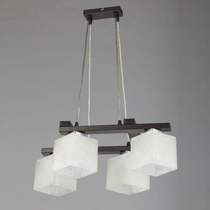 Jupiter 1099 - PO 4 p - Hanglamp met vaste pendel POLA 4xE27/60W/230V wenge