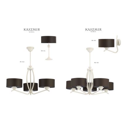 Jupiter 1191 - KS 3 - Hanglamp KASZMIR 3xE27/60W/230V