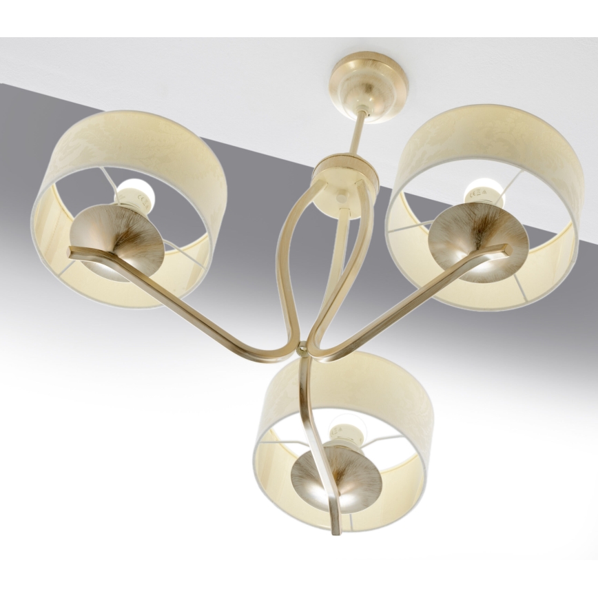 JUPITER 1274-KS3E - Hanglamp KASZMIR op stang 3xE27/60W