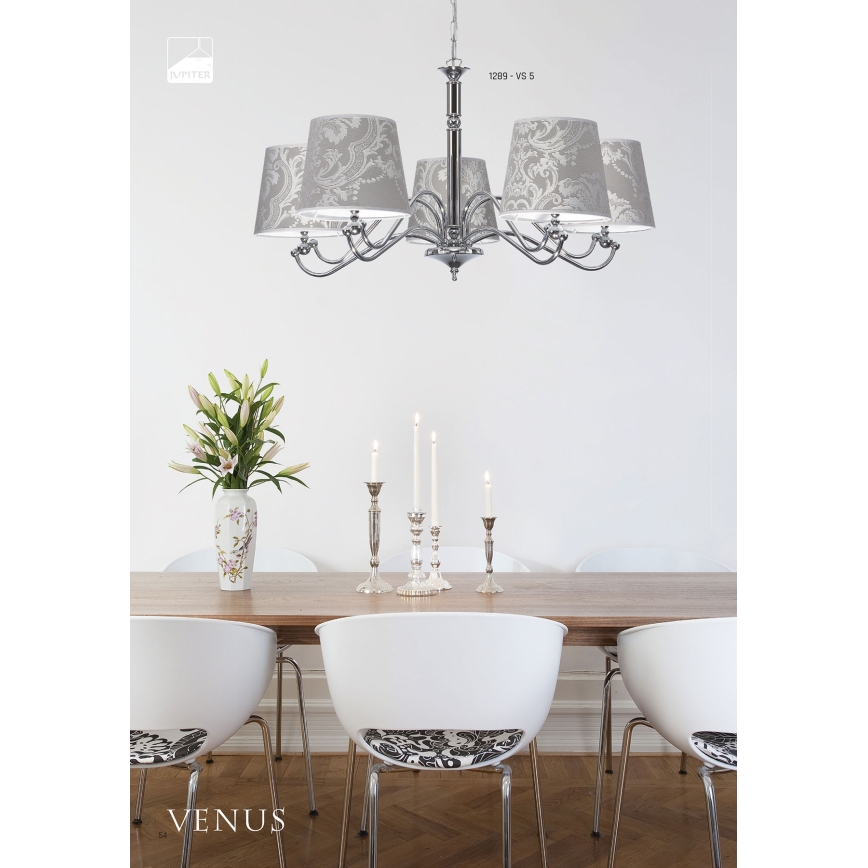 JUPITER 1289-VS5 - Hanglamp VENUS 5xE27/60W