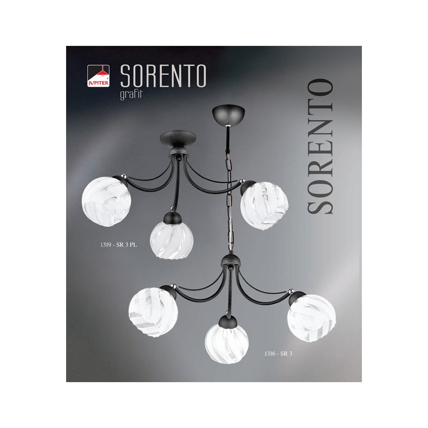 JUPITER 1316-SR3 - Hanglamp SORENTO 3xE27/60W