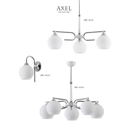 Jupiter 1398 - AX 3 B - Hanglamp met vaste pendel AXEL 3xE27/60W/230V