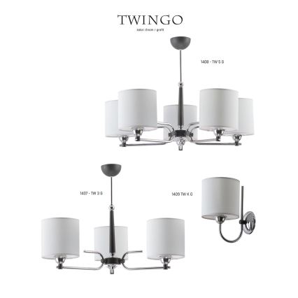 Jupiter 1409 - TW K G - Wandlamp TWINGO 1xE27/60W/230V