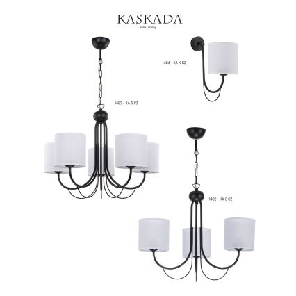 Jupiter 1482 - Hanglamp aan ketting KASKADA 3xE27/60W/230V