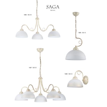 Jupiter 1485 - Hanglamp aan ketting SAGA 1xE27/60W/230V