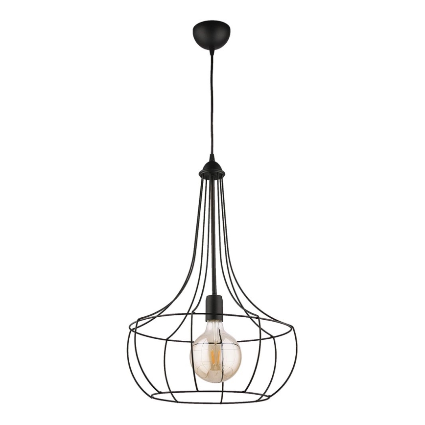 Jupiter 1653 - Hanglamp aan koord FOX 1xE27/60W/230V zwart