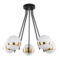 Jupiter 1710 - Hanglamp met vaste pendel ELFA 5xE14/40W/230V koperen