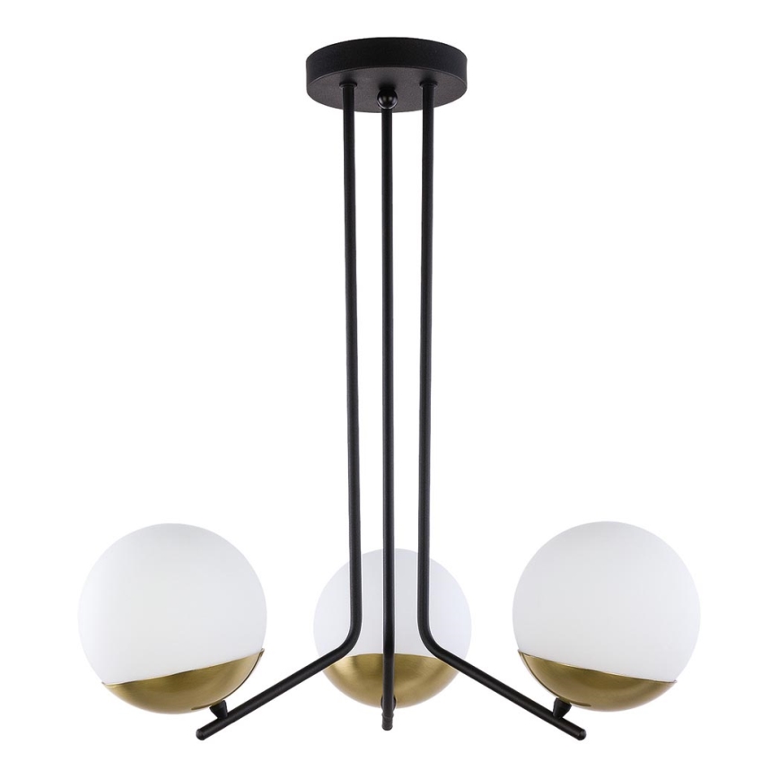 Jupiter 1719 - Hanglamp met vaste pendel SANTA 3xE14/40W/230V koperen