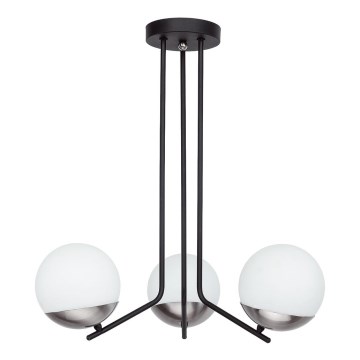 Jupiter 1723 - Hanglamp met vaste pendel SANTA 3xE14/40W/230V glanzend chroom