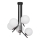 Jupiter 1737 - Hanglamp met vaste pendel TIM 5xE14/40W/230V glanzend chroom