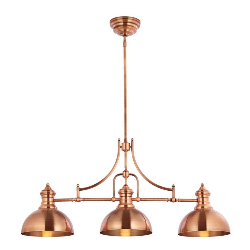 Jupiter 1791 - PT3 - Hanglamp aan staaf PLATINO 3xE27/60W/230V koperkleurig