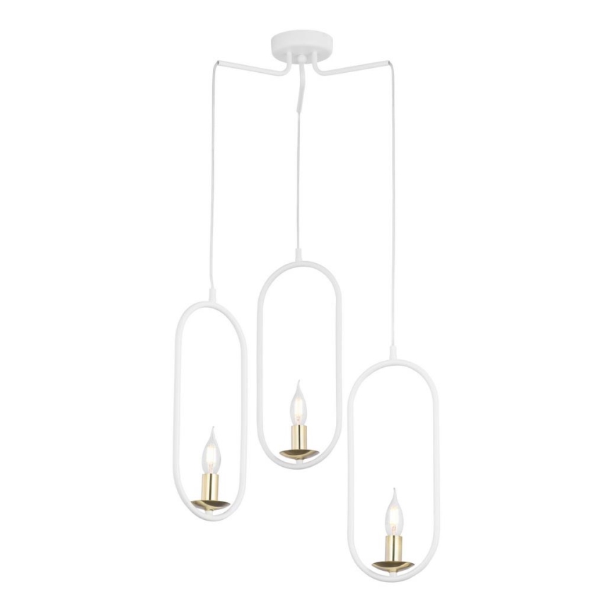 Jupiter 1814 - PI3 E14 - Hanglamp aan koord PONTI 3xE14/40W/230V wit