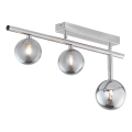 Jupiter 1901 - Opbouwkroonluchter NEPTUN 3xG9/14W/230V mat chroom/rookgrijs