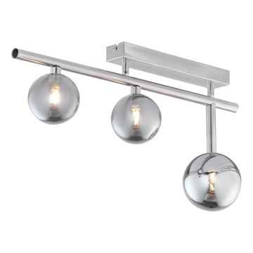 Jupiter 1901 - Opbouwkroonluchter NEPTUN 3xG9/14W/230V mat chroom/rookgrijs