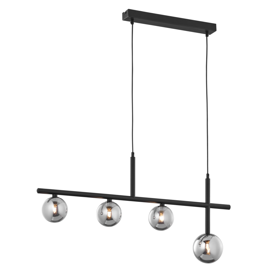 Jupiter 1908 - Hanglamp met kabel NEPTUN 4xG9/14W/230V zwart/rookgrijs