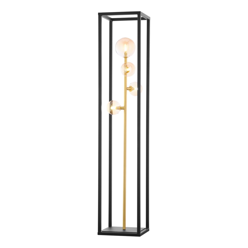 Jupiter 1911 - Vloerlamp NEPTUN 4xG9/14W/230V goudkleurig/zwart/rookbeige