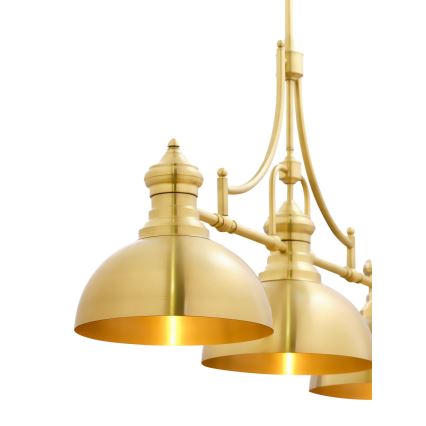 Jupiter 1915 - Plafondlamp aan stang PLATINO 3xE27/60W/230V messing