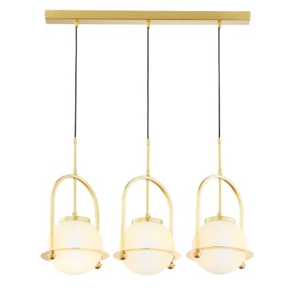 Jupiter 1917 - Hanglamp aan kabel ROSSO 3xE27/15W/230V goudkleurig