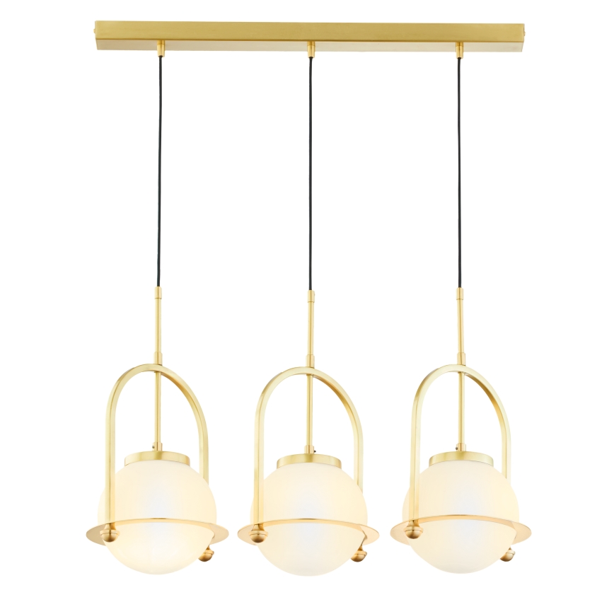 Jupiter 1917 - Hanglamp aan kabel ROSSO 3xE27/15W/230V goudkleurig